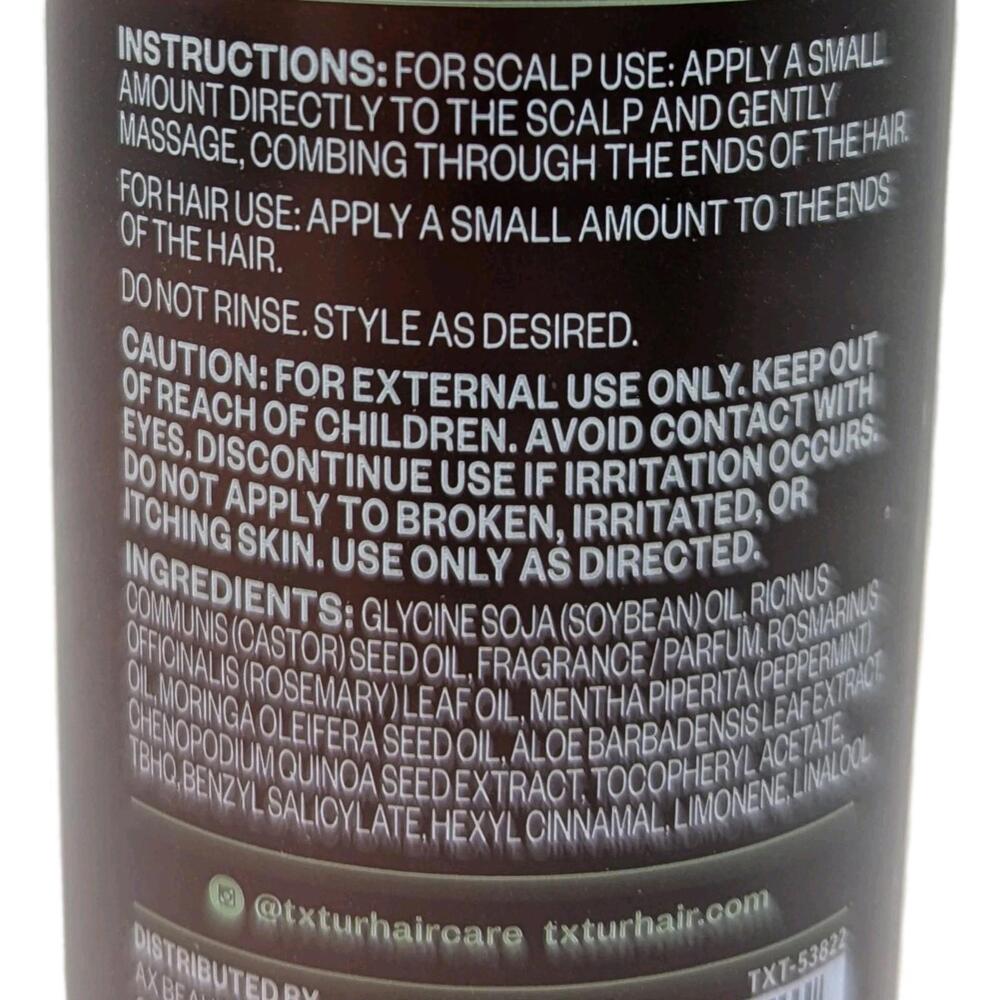 TXTUR NEW Rosemary Mint & Scalp Oil 3.88oz 2 Pack Hair Growth Care Bulk Discount - Picture 4 of 4